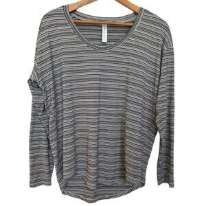 Athleta Cloudlight Stratus Striped Long Sleeve Top Medium